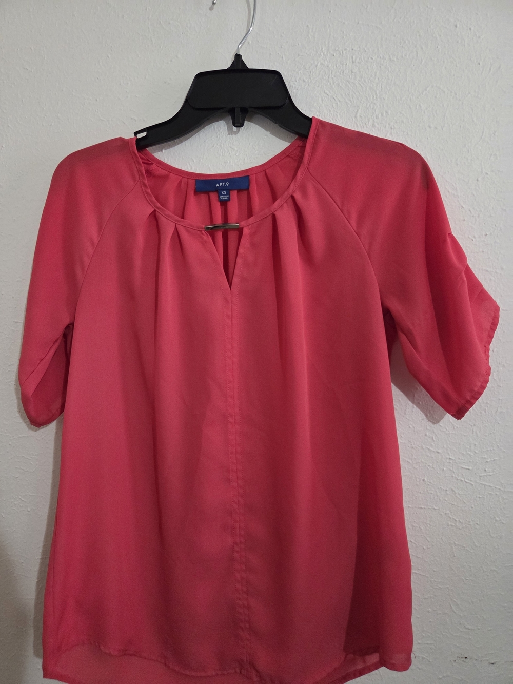 Apt. 9 Pink Short-Sleeve Blouse